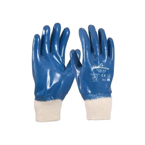 Heavy duty loading gloves _ Cotton with nitrile dipped _ Elastic cuff
